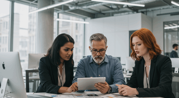 NexFortis IT team collaborating on client project